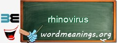 WordMeaning blackboard for rhinovirus